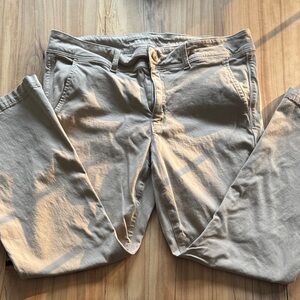 American Eagle Outfitters Khaki 14 X Short Women’s Flare pants stretch